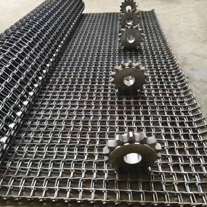 Grande Muralha Flat <span class=keywords><strong>Wire</strong></span> Cadeia Aço Inoxidável Malha Correia Transportadora para Refrigeração e Secagem