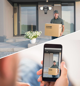 3MP 2K ha condotto la luce di inondazione all'aperto senza fili wifi CCTV sicurezza tuya ha collegato la macchina fotografica del riflettore con sensore di movimento PIR attivato - Product Image 6