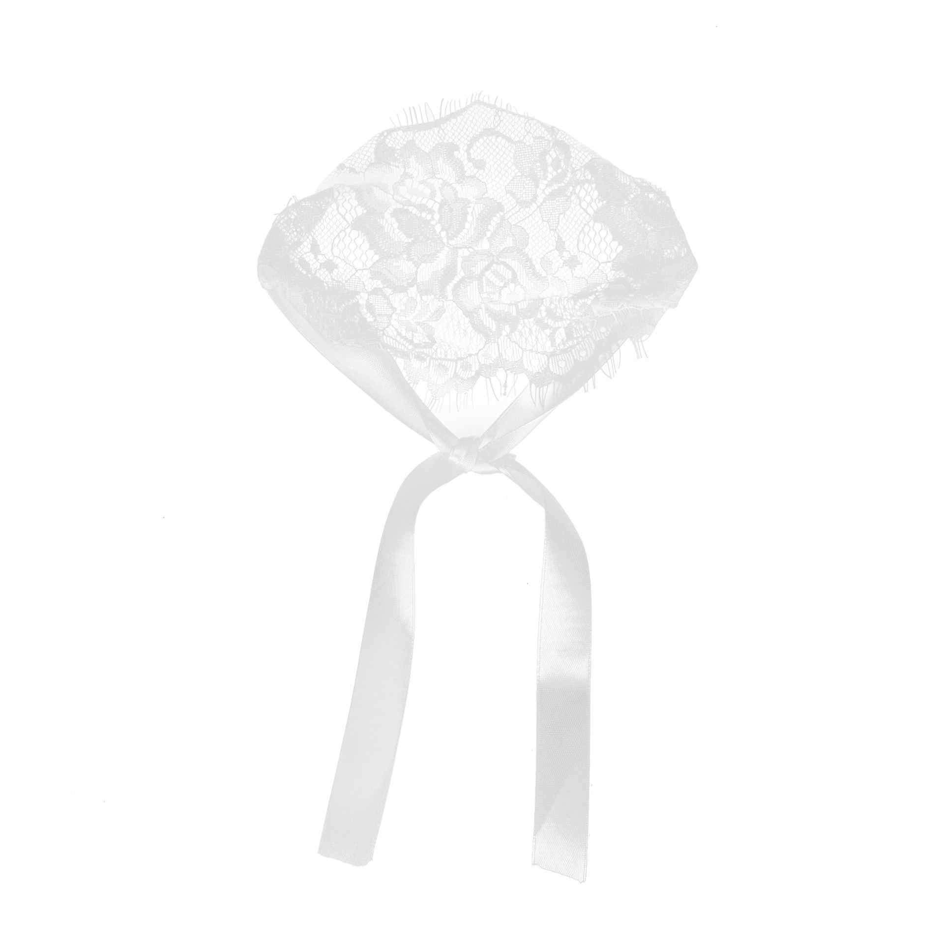 Grand masque pour les yeux en dentelle blanche