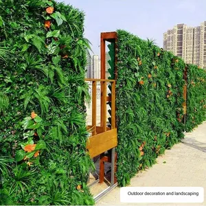 סיטונאי Uv-מוסמך ריאליסטי פו פלסטיק מלאכותי המדמה דשא פלסטיק ירוק לבית גן קיר דקורטיבי - Product Image 5