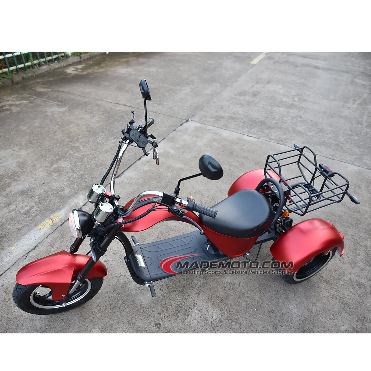 Yidegreen üç tekerlekler büyük lastik Trike Atv yetişkin üç tekerlekli bisiklet Citycoco 3 tekerlekli elektrikli Scooter 2000w üç tekerlekli Scooter dijital 60v