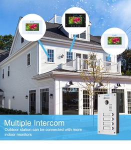 7 Inch IP Indoor <strong>Monitor</strong> Video Doorbell <strong>Camera</strong> Cell Phone <strong>Intercom</strong> Door Opening <strong>System</strong> - Product Image 3