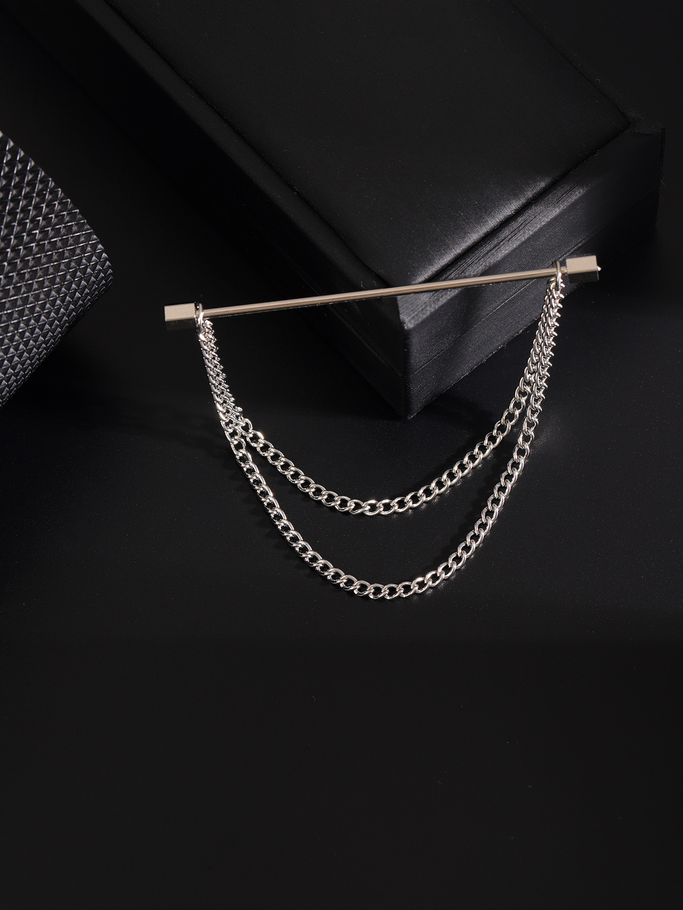 Hexagonal silver belt chain