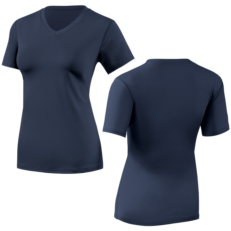 T-shirts de yoga et de course bleu marine