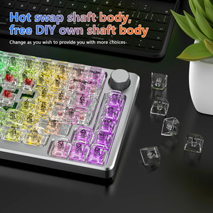 2.4G TYPE-C 83键铝合金RGB游戏机械透明键盘 - Product Image 5