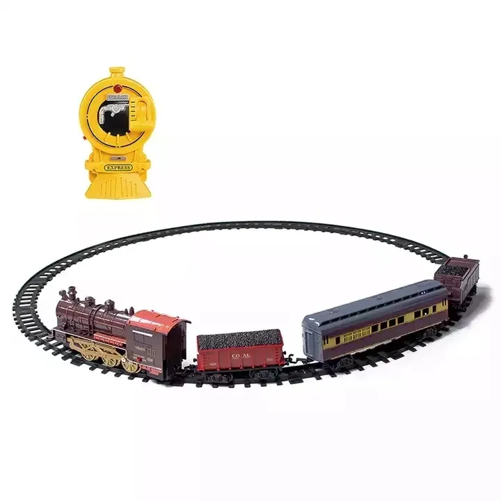 Klassische elektrische Kinder Slot Set Rc Rail Car Lichter Voice Track Zug Spielzeug für Kinder