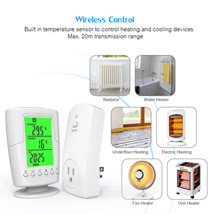 Inteligente de Control remoto inalámbrico termostato + enchufe de zócalo de calefacción, refrigeración, Programa de controlador de temperatura con pantalla LCD con retroiluminación - Product Image 6