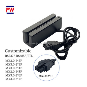 Mini lector de tarjetas de banda magnética RS232 MX3.0 2*4P Interfaz personalizable de datos programables - Product Image 4