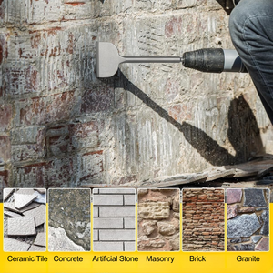 Sds cộng với đục Bộ 4 PCS-40CRMO hợp kim thép điểm, phẳng & rộng lưỡi cho gạch vữa xi măng gạch bê tông loại bỏ nề - Product Image 3