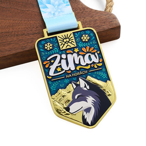 Tùy Chỉnh Mạ Vàng Kẽm Hợp Kim Trong Suốt Men Chạy Huy Chương Thể Thao Biểu Tượng Tùy Chỉnh Marathon Huy Chương Cho Vui Vẻ Chạy Trực Tuyến Bán Buôn - Product Image 4