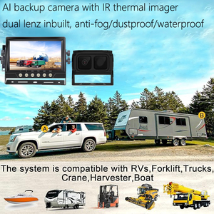 Car AI <strong>Backup</strong> <strong>Camera</strong> <strong>with</strong> Thermal Imager Dual Lenz, Split Display, DVR Recording Anti-fog Anti-dust Anti-glare Waterproof - Product Image 3