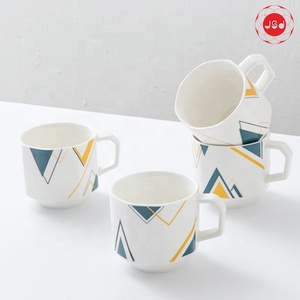 แก้วชาเซรามิกแบบวางซ้อนกันได้,แก้วกาแฟ Demitasse ขนาดเล็กสำหรับบ้านสำนักงาน - Product Image 4