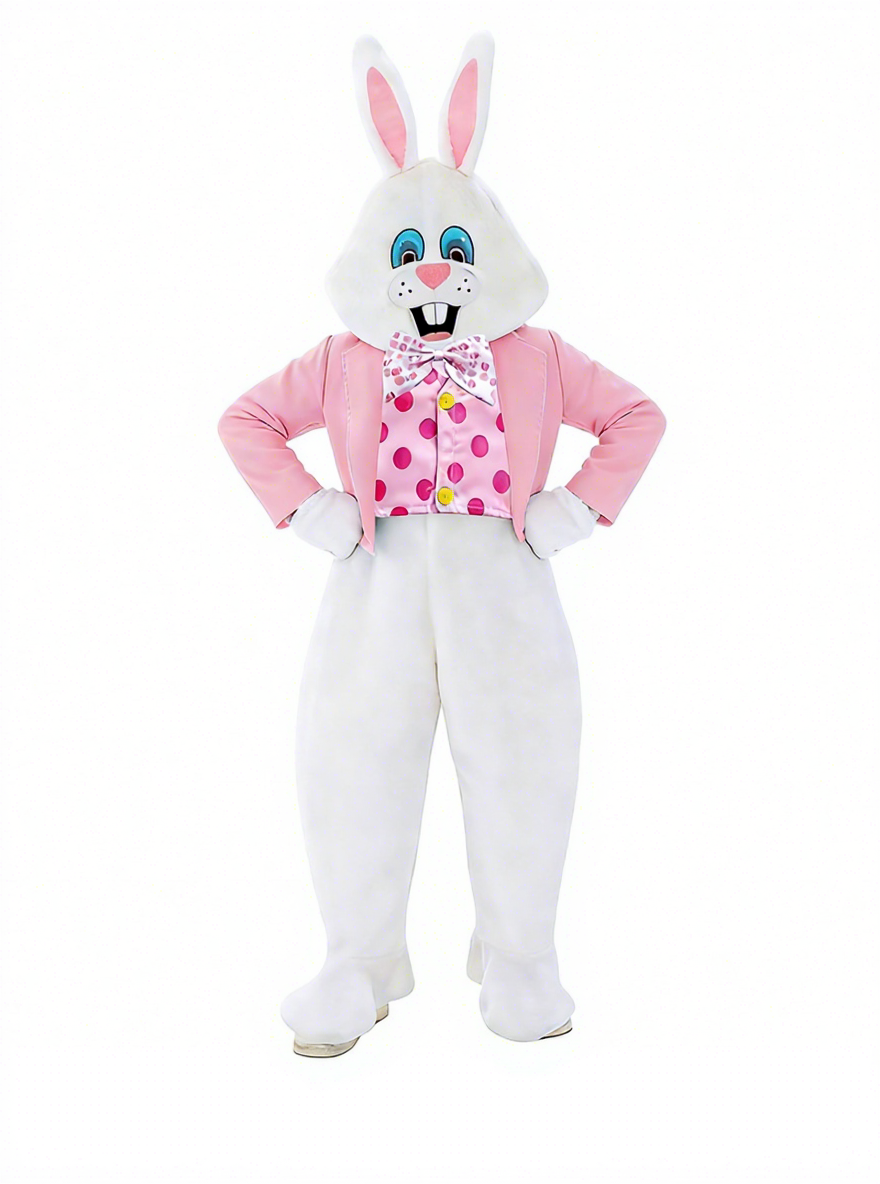 Poupée lapin + gilet de costume rose (ensemble complet)