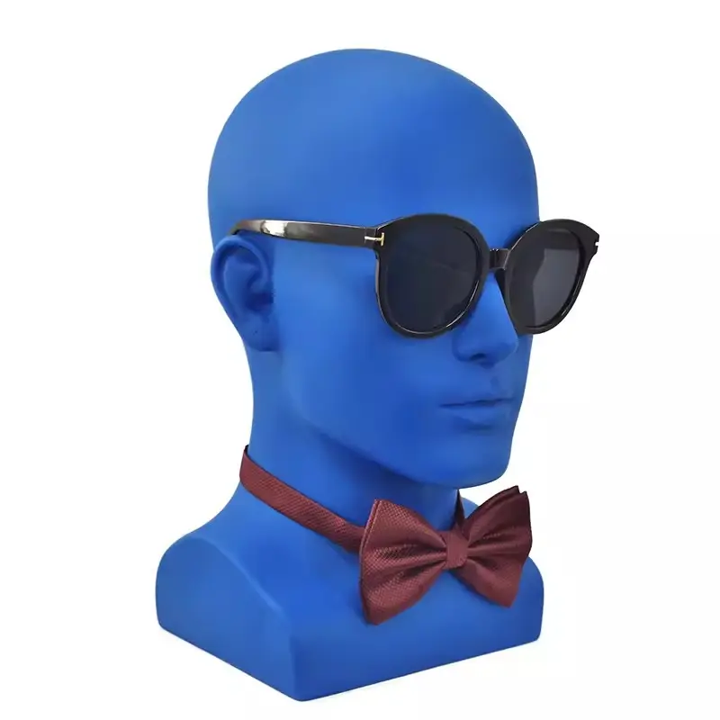 PVC Men Mannequin Head Mall Shelves Display Props Hats Masks Glasses Display Racks Model Heads