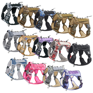 900D Nylon wasserdicht Luxus Sport großes Hunde geschirr No Pull Tactical <span class=keywords><strong>Collar</strong></span> Leash Weiche reflektierende verstellbare Haustier weste Geschirr - Product Image 3