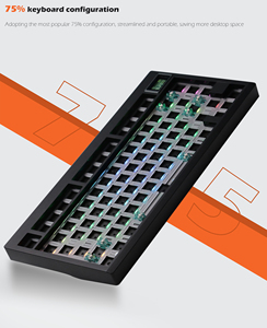 KIT de teclado mecánico GMK81 con pantalla de visualización, estructura de junta retroiluminada RGB, teclado intercambiable en caliente para juegos para VIA personalizado - Product Image 4