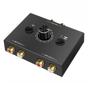 RCA Stereo Audio Switch Bi-Directional <strong>2</strong> in <strong>1</strong> Out R/L Audio <strong>Switcher</strong> <strong>1</strong> in <strong>2</strong> Out 2RCA Stereo Audio <strong>Splitter</strong> with Mute Button