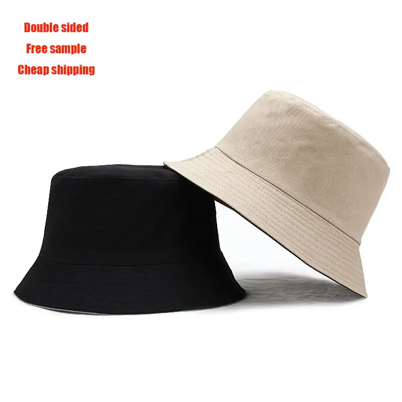 New Cotton Custom women Bucket Hat embroidery logo black&white hat/twotone bucket hat/nude bucket hat custom