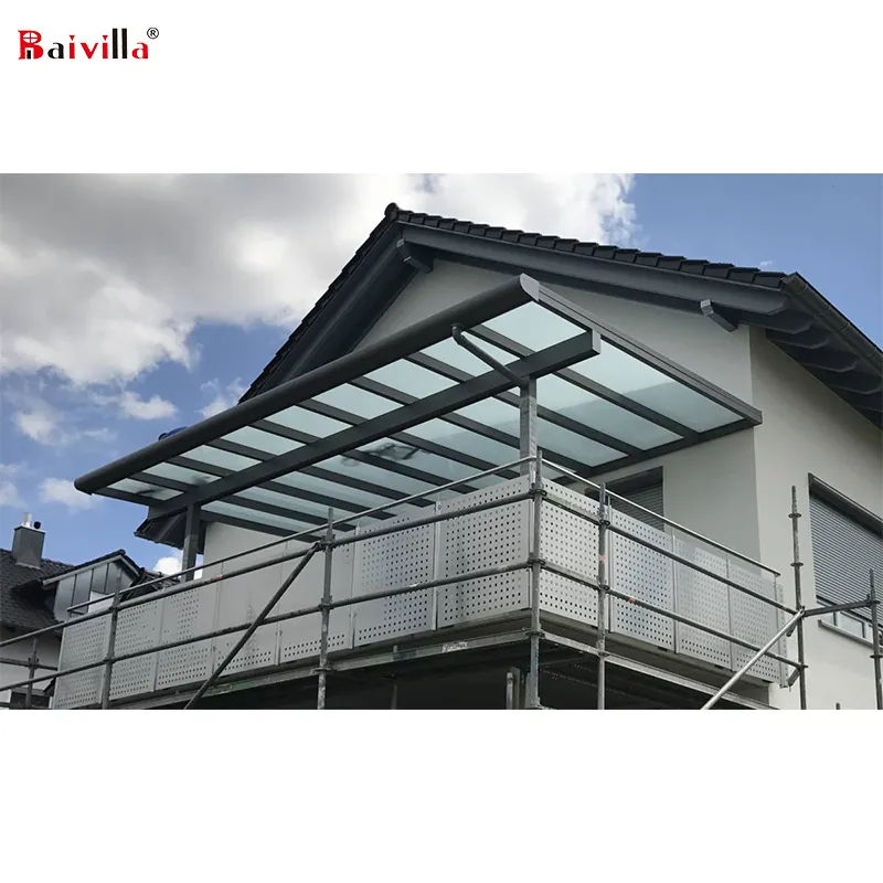 Profilé en Aluminium pour extérieur, système Pergola de toit en Polycarbonate étanche, pour toit de balcon