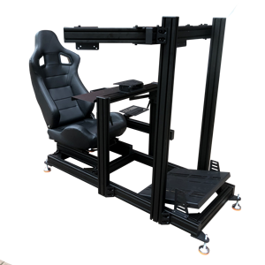 Cabina de simulación integrada 4080 perfil de aluminio Simulador de juego de carreras de siguiente nivel con soporte de monitor de tres pantallas