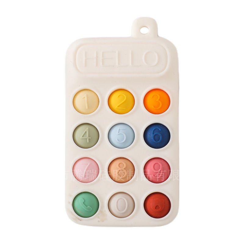 Beige phone teether