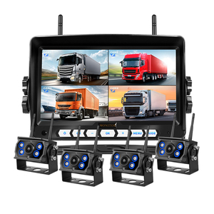 Grabación en bucle 7 pulgadas 4CH cámara de respaldo inalámbrica Kit de Monitor de visión trasera Sistema de Ayuda inversa de seguridad del coche para autobús/remolque/RV/camión - Product Image 1