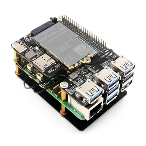 Cappello da PCIe a 4G/5G M.2 USB3.2 + Waveshare per Raspberry Pi 5 compatibile con SIMCom Quectel 4G moduli 5G Raspberry Pi 5 HAT - Product Image 1