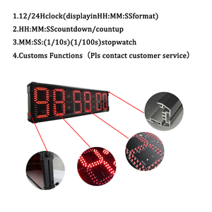 Ganxin doppio lato grande orologio da esterno impermeabile per conto alla rovescia con Display a LED a colori rossi per maratona cronometraggio orologio da corsa digitale - Product Image 4
