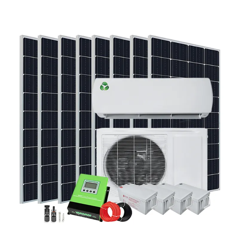 China fabricante 12000 btu 100% ar condicionado solar, ar condicionado dividido solar 24 horas/dia