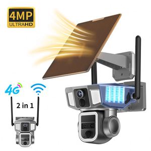 リモートモニタリング用の128GBストレージと9Wソーラーパネルを備えた6MPデュアルレンズセキュリティカメラ - Product Image 1