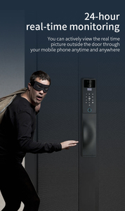 Glomarket Tuya riconoscimento del volto con la chiave della carta di codice della macchina fotografica sblocco biometrico impronta digitale Video Intercom Smart Lock - Product Image 2