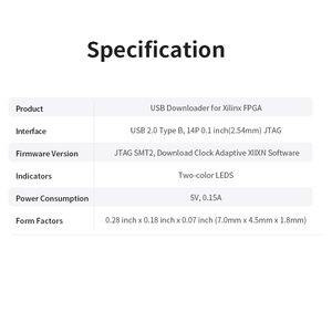 Puzhi pz-indir-x USB programcı için Xilinx FPGA cips indir tipi
