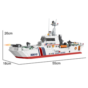 WOMA <strong>TOYS</strong> Military War Fleet Model <strong>Toy</strong> Home Decor Assembly Games Boat <strong>BattleShips</strong> Ship Plane Building Block Bricks - Product Image 3