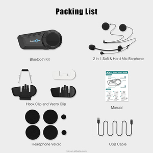 Freedconn KY-PRO 6 tay đua nhóm intercom Mũ bảo hiểm tai nghe thông minh 1000 mét phạm vi không dây FM Tai nghe âm nhạc chia sẻ Bluetooth - Product Image 6