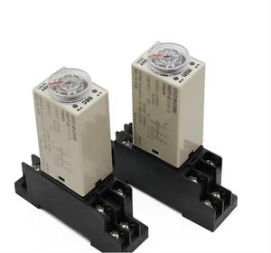 H3Y-2 AC 220V遅延タイマータイムリレースイッチ0-30分/秒調整可能5AベースソケットロータリーノブDPDT付き - Product Image 4