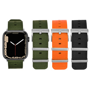 Apple iWatch serisi için naylon saat kayışı düz renk değiştirme akıllı saat sapanlar bantları 9 8 7 6 5 4 - Product Image 2