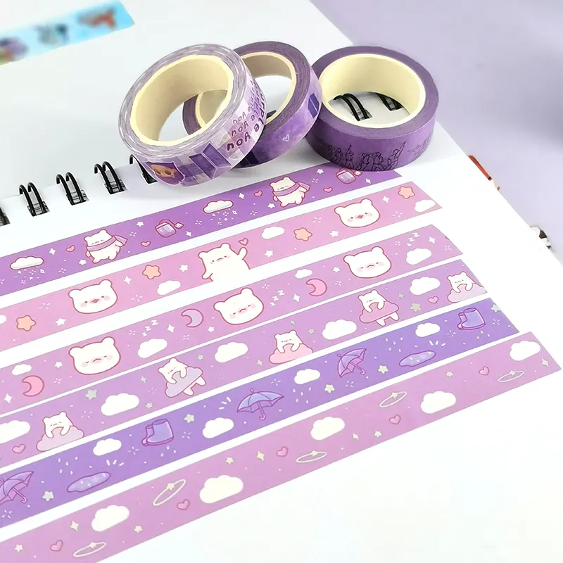 Manufacturer Custom Make Perforated Foil Printed Washi Tape For Planner