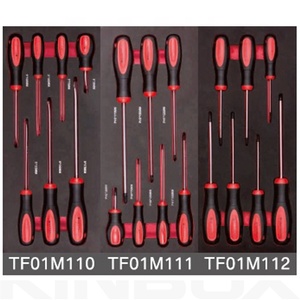 Kinbox Profesyonel El Aracı Seti Ürün TF01M110 Oluklu Tornavida Seti - Product Image 2