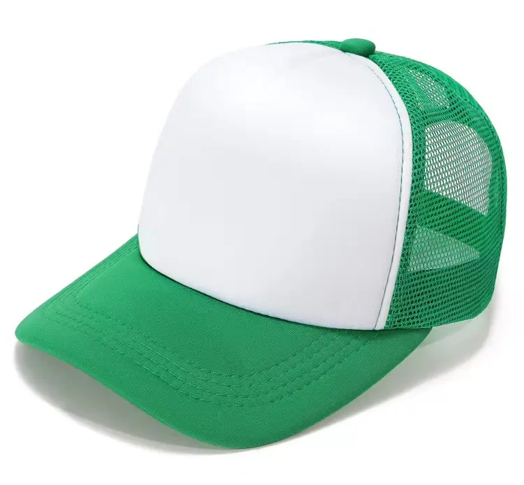 Venta al por mayor en blanco logotipo personalizado 5 paneles deporte Gorros bordado algodón estampado papá béisbol malla espuma sombrero gorra de camionero