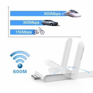 Venta caliente USB 600Mbps WiFi adaptador doble banda 2,4 GHz / 5GHz inalámbrico WLAN adaptador Wifi cifrado tarjeta de red - Product Image 4