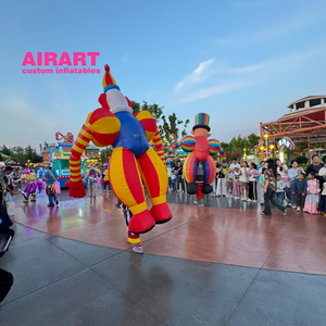 Spettacolo di circo di burattini gonfiabili a forma di Clown personalizzato in fabbrica oggetti di scena interattivi e da parata - Product Image 6