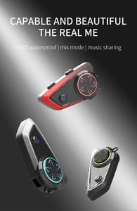 Auriculares para casco de motocicleta de 2 vías con intercomunicador, altavoz de 40mm, chat para jinetes, sistema de comunicación inalámbrico para cascos de motocicleta - Product Image 2