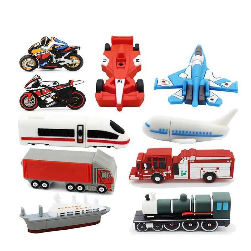 Gratis Monsters Truck Pvc Pendrive 32G Flash Disk Auto Usb Sticks Geheugen 2.0 Aangepaste Vorm 1Gb 2Gb Usb Flash Drives