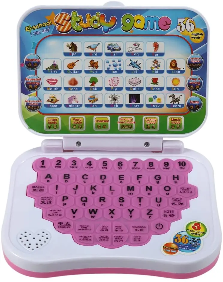 OEM Custom bambini studio educativo precoce Laptop linguaggio di plastica macchina di apprendimento intelligente con schermo a LED per la lettura