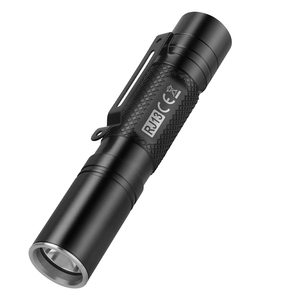 RJ13 Small <strong>Flash</strong> Light 1000mah 14500 AA Batteries 5-Mode <strong>Memory</strong> <strong>Function</strong> IP66 Waterproof Aluminium Alloy USB Charging LED Black - Product Image 1