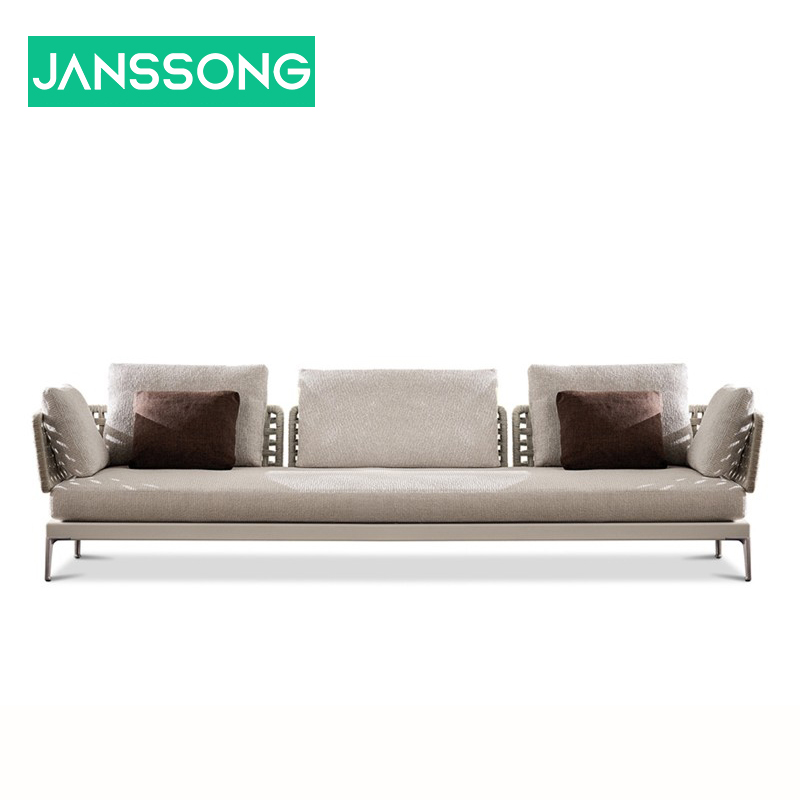 Canapé trois personnes A -- Alliage d'aluminium + tissu imperméable standard
