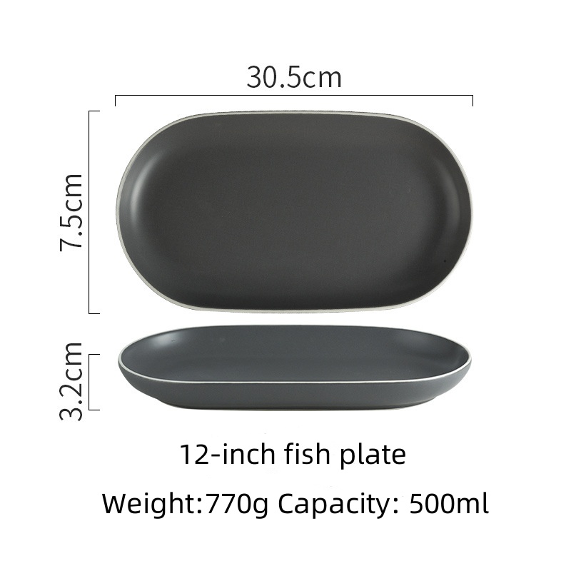 Assiette à poisson de 12 pouces
