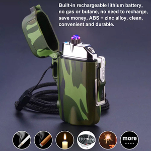 2022 in Stock Hot Waterproof Lighter USB Rechargeable Lighter Flashlight <strong>Arc</strong> Lighter Torch