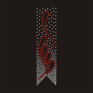 Iron on Custom Strips Crystal Rhinestone Transfer <strong>Cheer</strong> <strong>Bow</strong> Design - Product Image 3