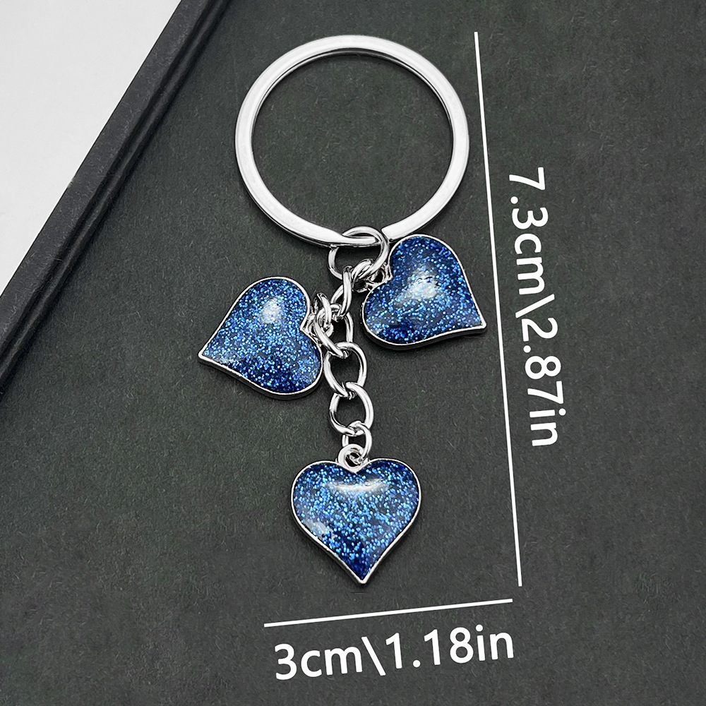 1 oil-drop blue heart keychain-er410-93g